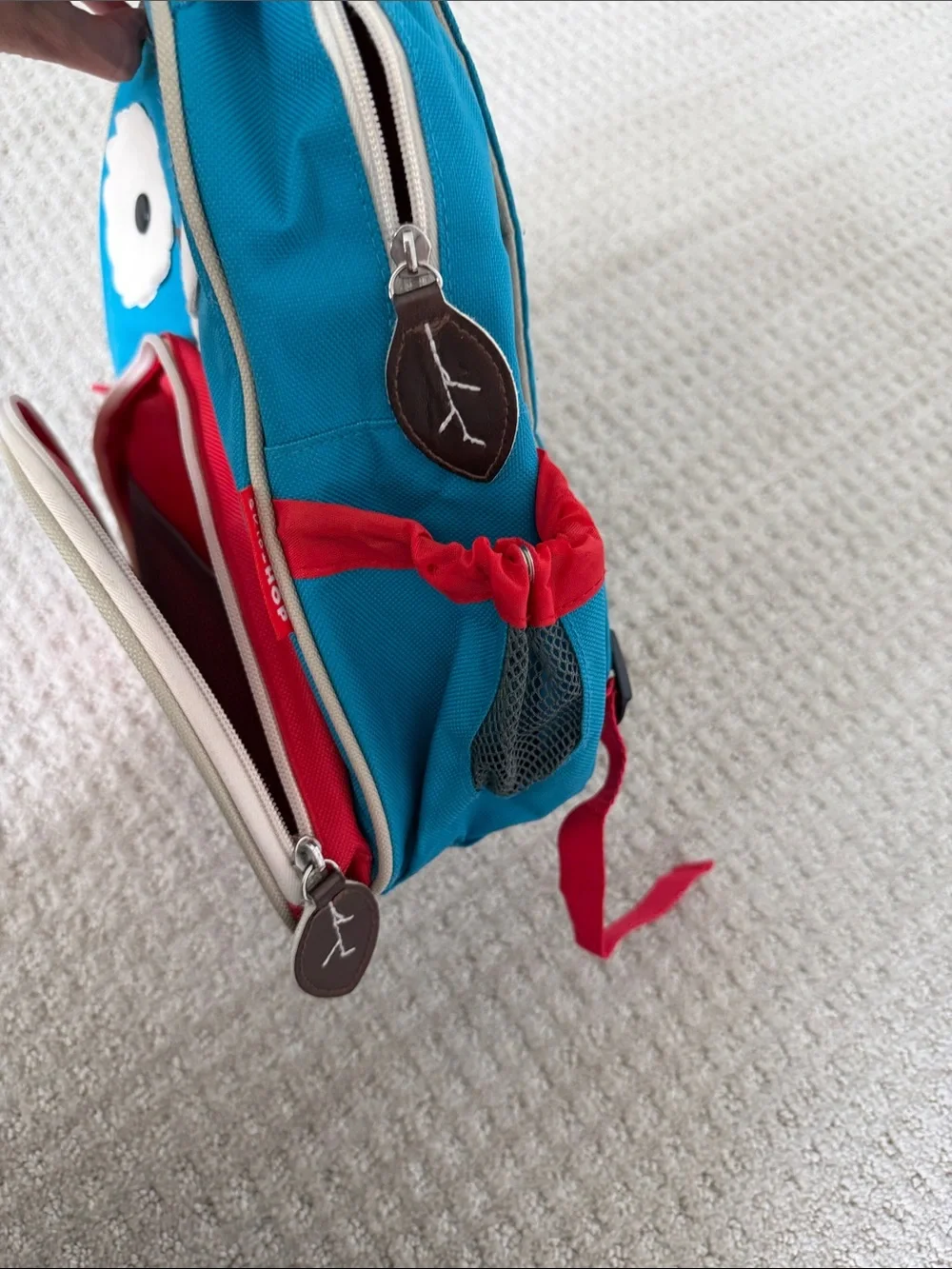 Skip Hop Teal and Red Owl Kids Backpack